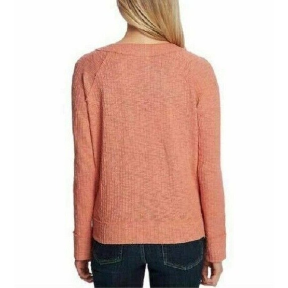 Vince Camuto Womens Size XXL 2XL Peach Knit Cardigan Sweater Boxy Crop Cozy - Picture 3 of 8